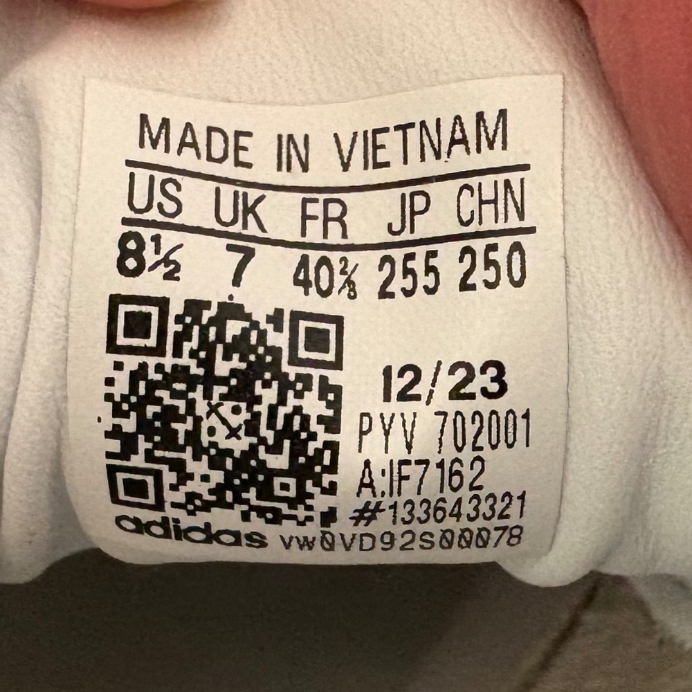 Adidas Originals Sambae Leather Womens 8.5 Sneakers 'Off White Green' IF7162 - Picture 10 of 13